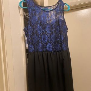 NEW! Black dress w/ a blue top